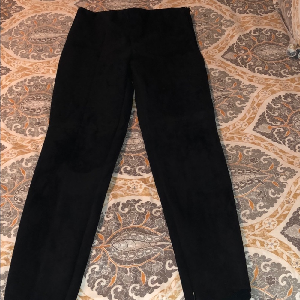 Zara Black velvet skinny pants